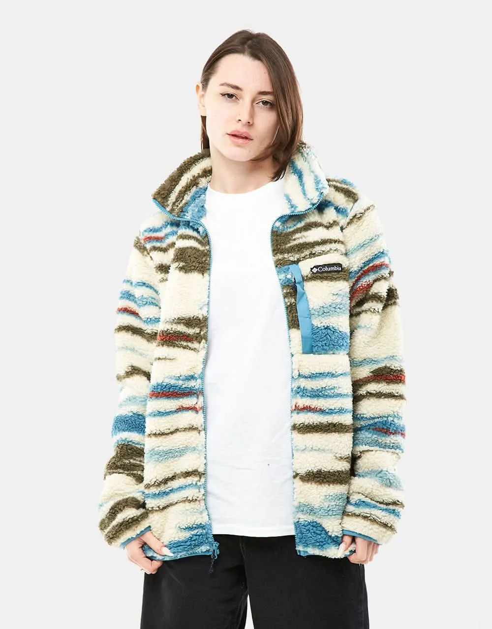 Columbia Winter Pass Print Full Zip Fleece - Chalk Skyscape Print