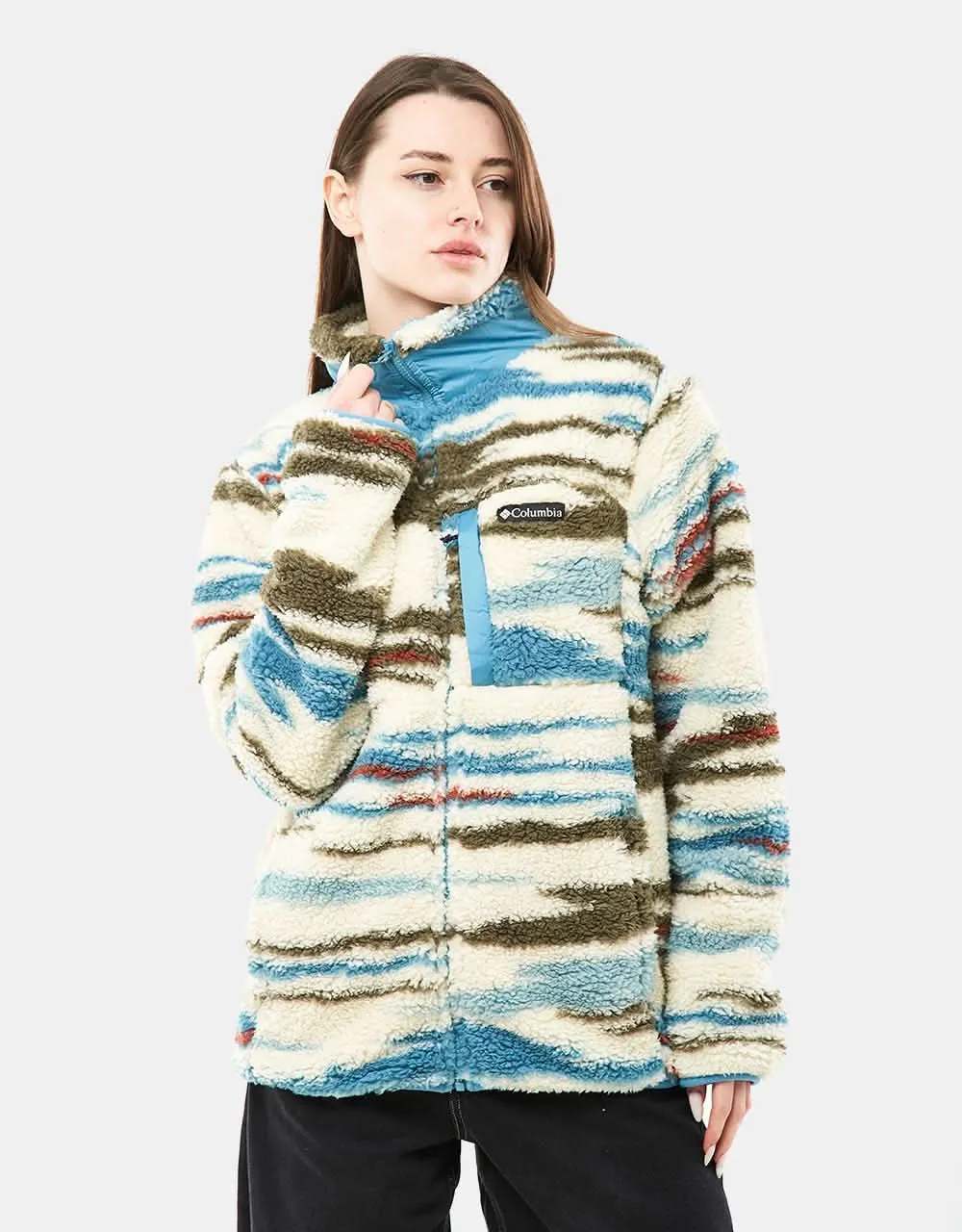 Columbia Winter Pass Print Full Zip Fleece - Chalk Skyscape Print