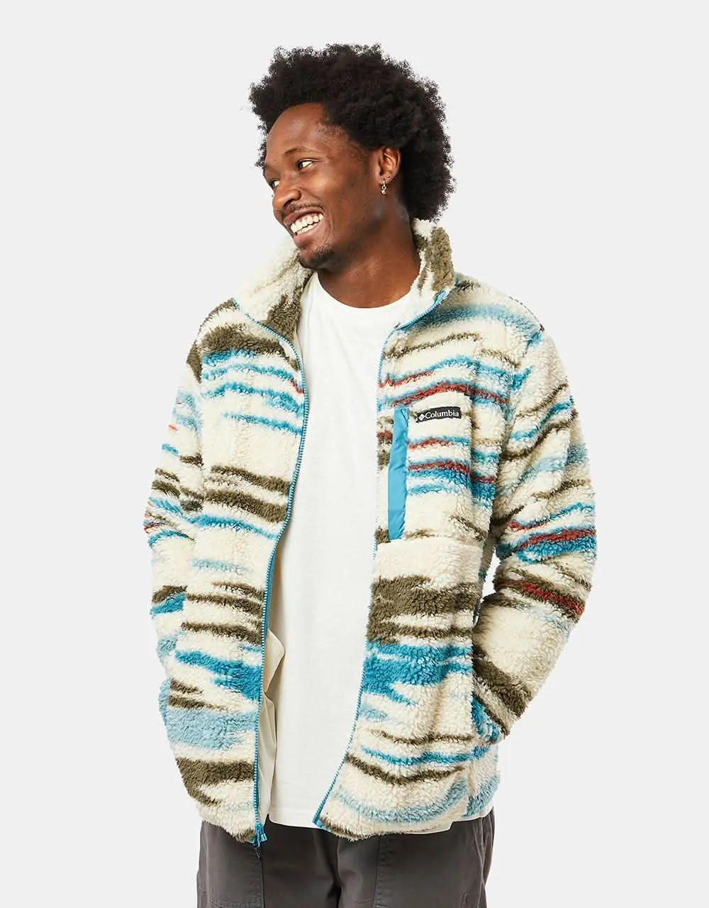 Columbia Winter Pass Print Full Zip Fleece - Chalk Skyscape Print
