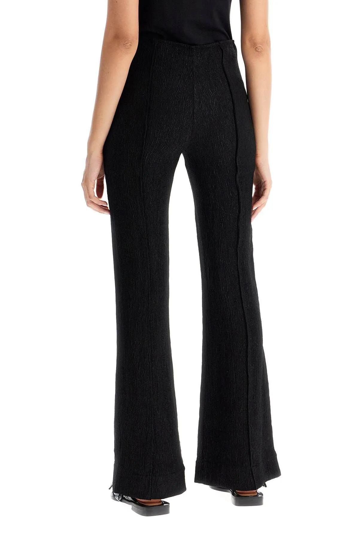 Flared Viscose Trousers For